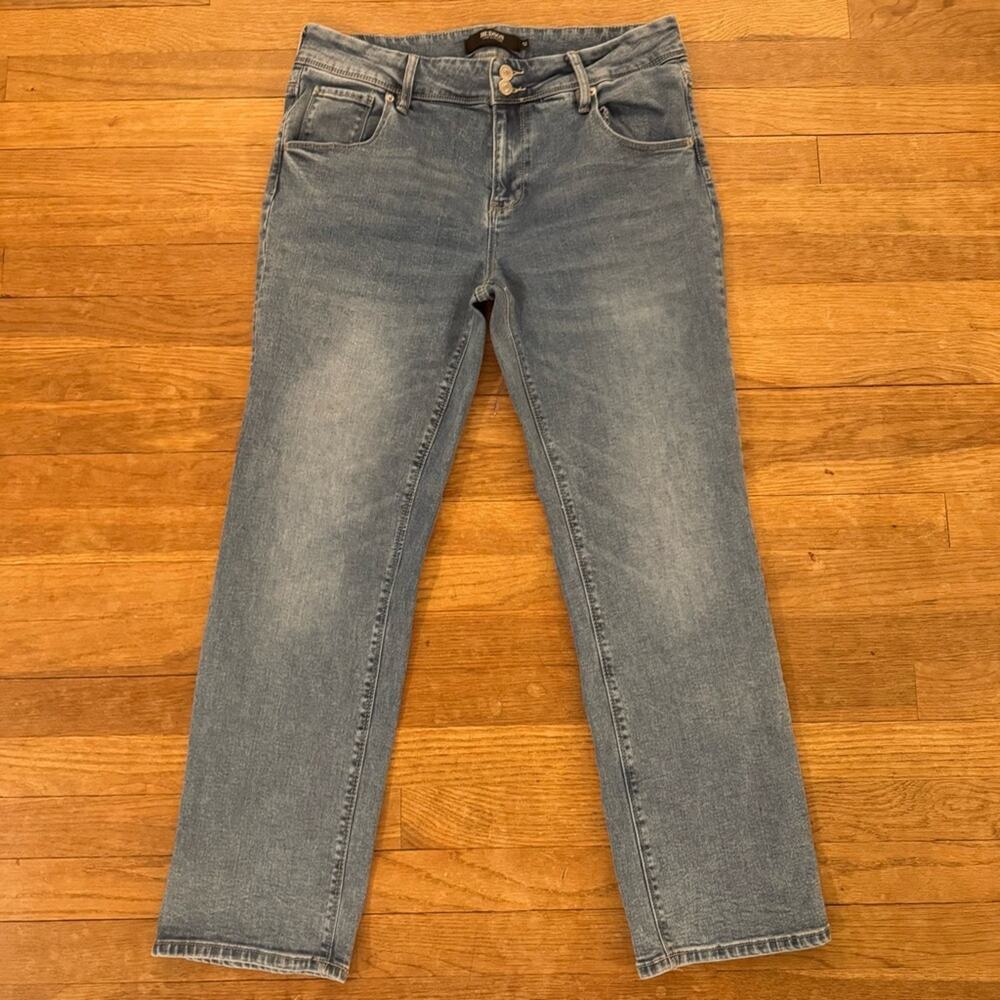 Hudson medium wash high-rise straight leg jeans pants size 12
 b62